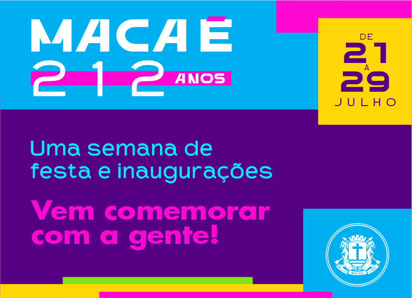 Macaé celebra 212 anos com inaugurações, eventos e programação especial