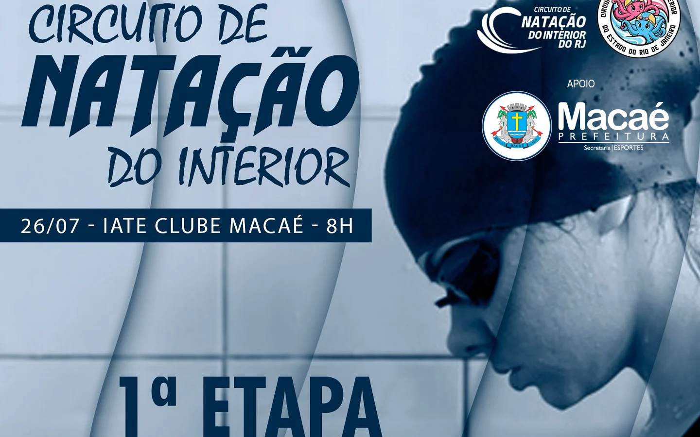 Iate Clube de Macaé recebe etapa do Circuito de Natação do RJ neste sábado (26)