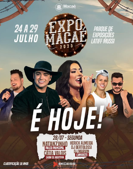 Expo Macaé: Natanzinho é a grande atração desta segunda-feira (28)