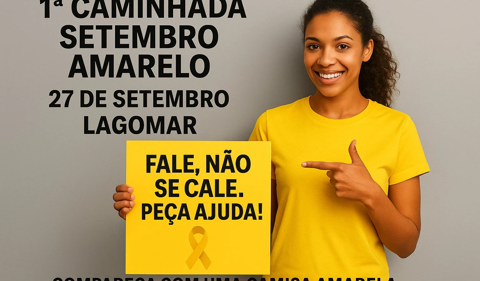 1ª Caminhada do Setembro Amarelo acontece no Lagomar macaé no dia 27