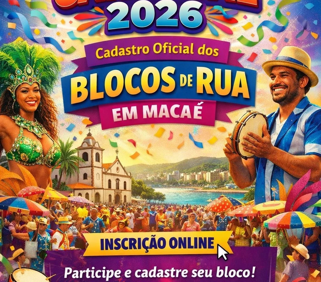 Carnaval 2026: Prefeitura convoca Blocos de Rua para cadastro oficial em Macaé