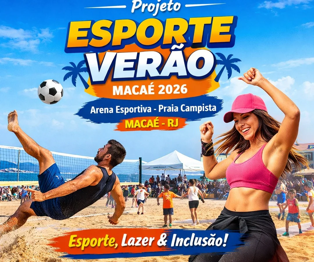 Projeto Esporte Verão movimenta a Arena Esportiva em Macaé com programação gratuita neste fim de semana