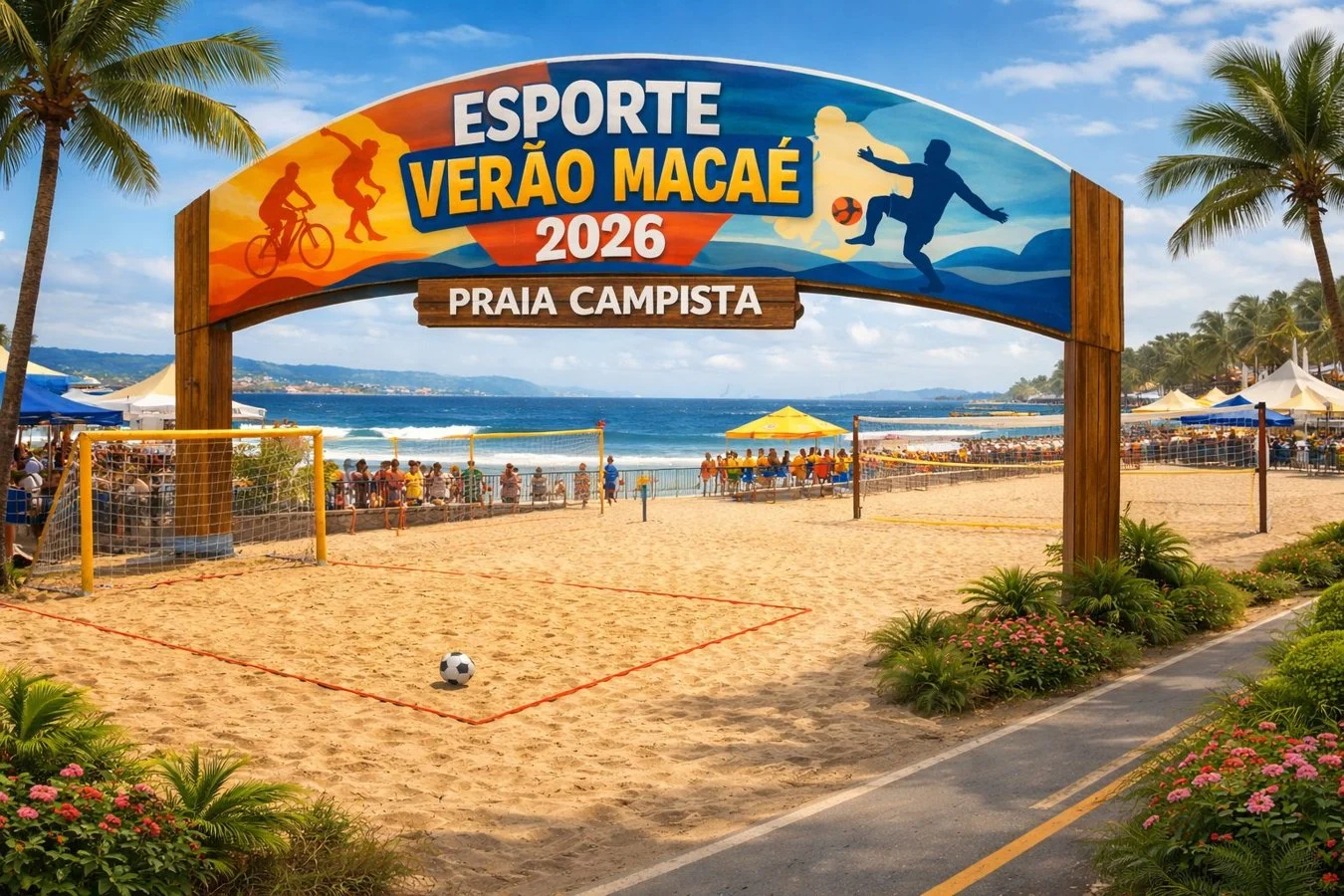 Esporte Verão Macaé 2026 movimenta a orla da Praia Campista com esporte, inclusão e lazer para toda a família