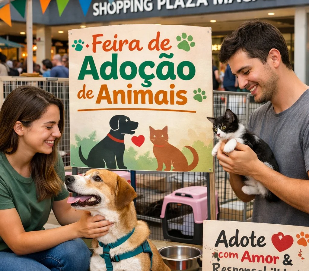 Feira de Adoção de Animais acontece neste sábado no Shopping Plaza Macaé