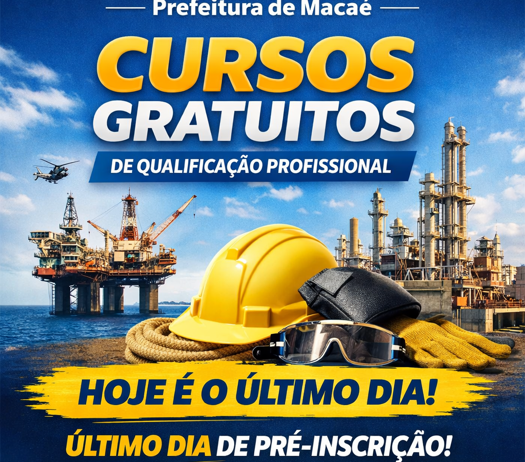 Prefeitura de Macaé abre 993 vagas em cursos gratuitos de qualificação profissional