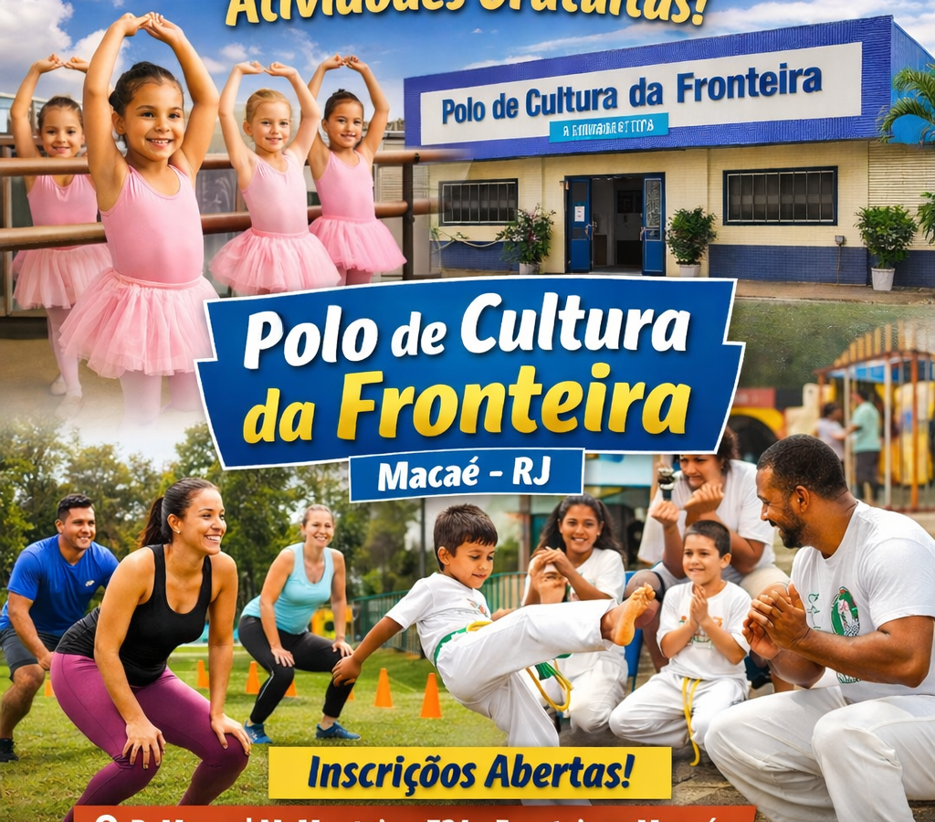 Polo da Fronteira abre inscrições para atividades gratuitas de esporte e cultura em Macaé