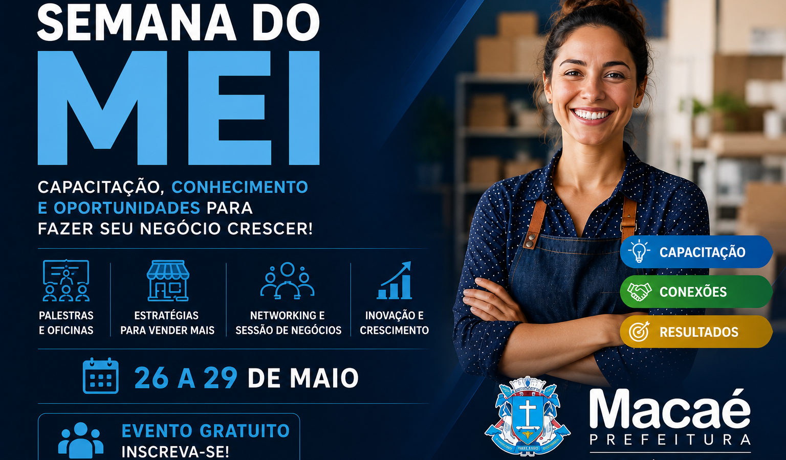 Semana do MEI em Macaé terá palestras, oficinas e oportunidades para empreendedores
