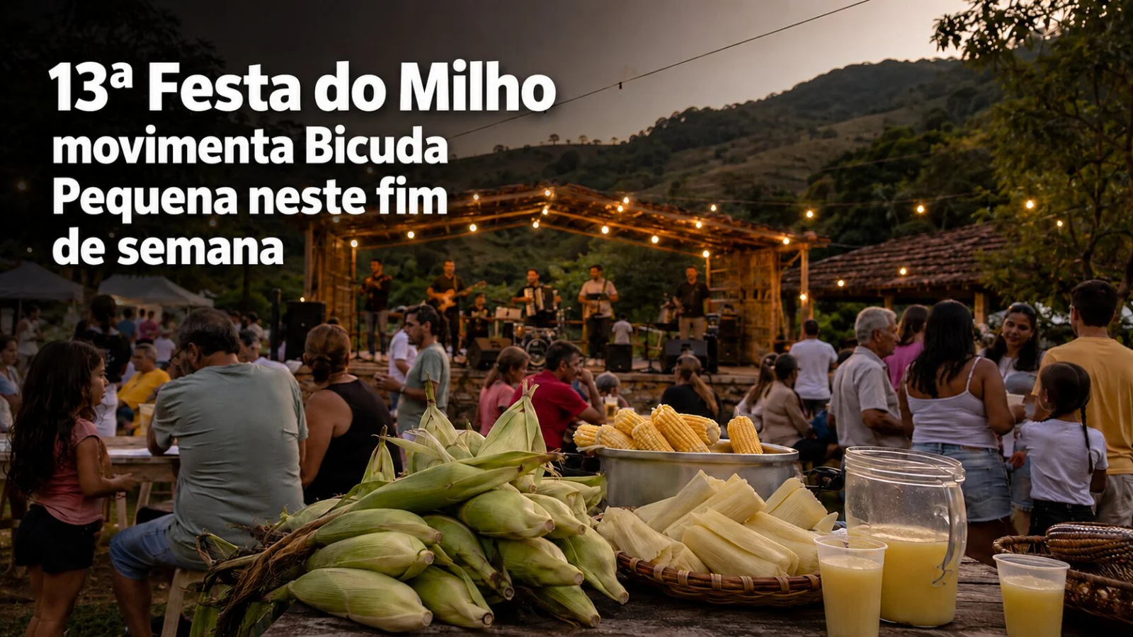 13ª Festa do Milho movimenta Bicuda Pequena com gastronomia, shows e atrações esportivas