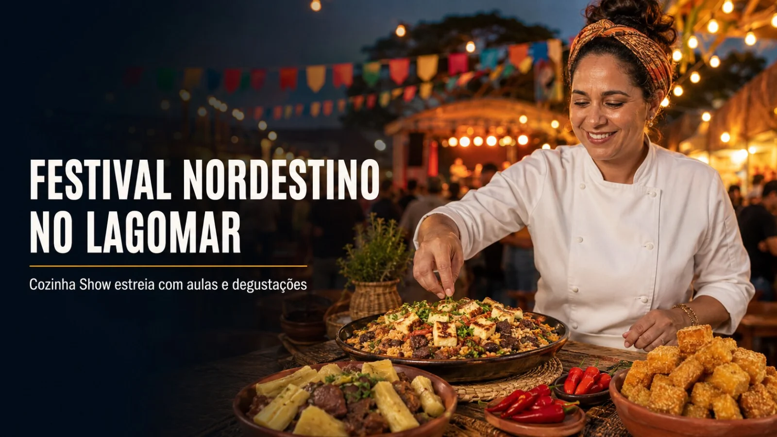 Festival Nordestino no Lagomar começa nesta quinta-feira com Cozinha Show, gastronomia e atrações gratuitas