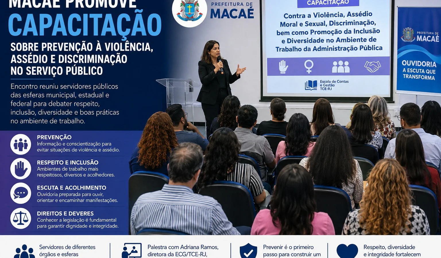 Macaé reforça prevenção à violência, assédio e discriminação com capacitação de servidores